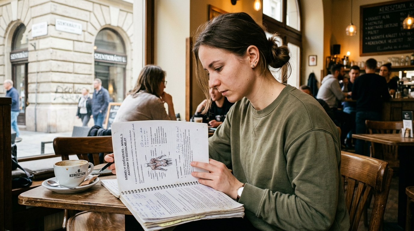 Egy edzői napló a Activerisepath olvasójának kezében egy budapesti kávézó asztalán